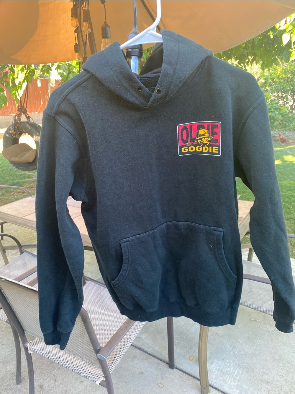 Black oldie but goodie Hooded Pullover Sweatshirt